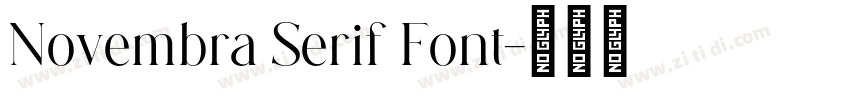 Novembra Serif Font字体转换